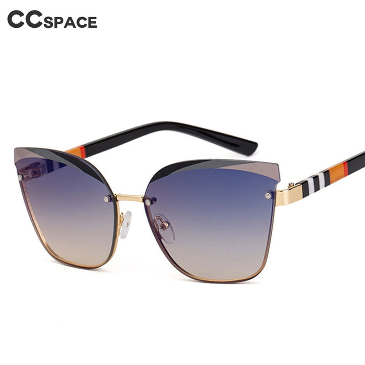 CCspace Women's Rimless Cat Eye Alloy Frame Sunglasses 49123 Sunglasses CCspace Sunglasses