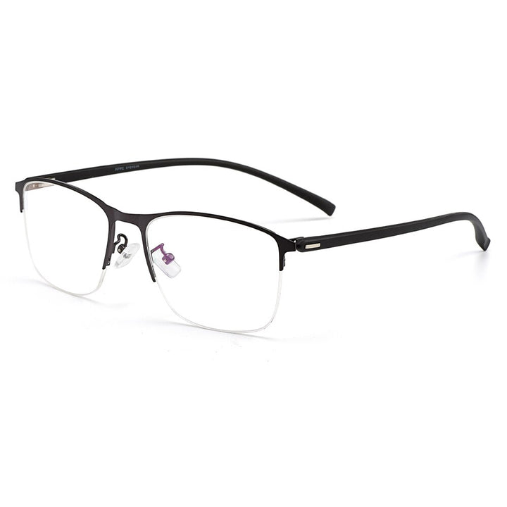 Gmei Men's Semi Rim Square Tr 90 Alloy Eyeglasses S61005 Semi Rim Gmei Optical C22