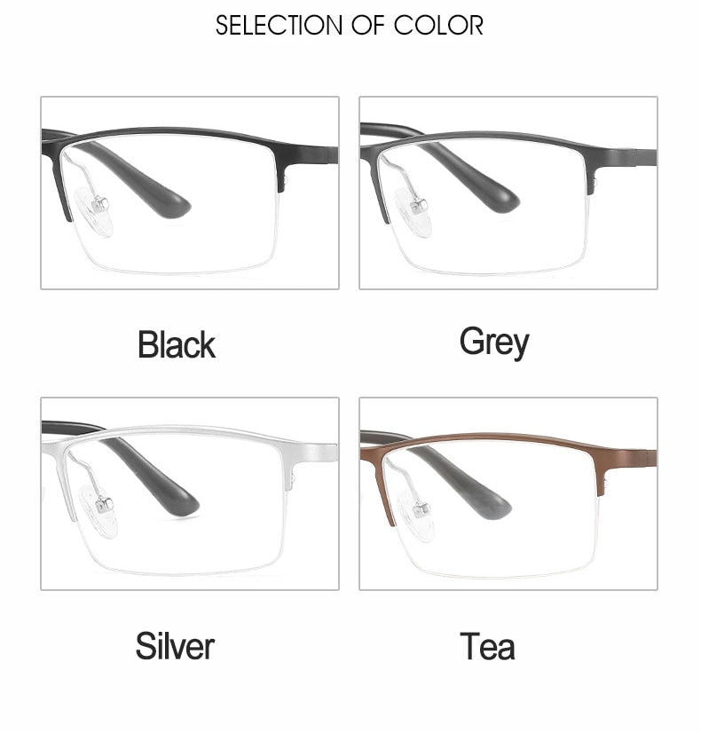 Hotochki Unisex Semi Rim Aluminum Magnesium Alloy Frame Eyeglasses 6297 Semi Rim Hotochki