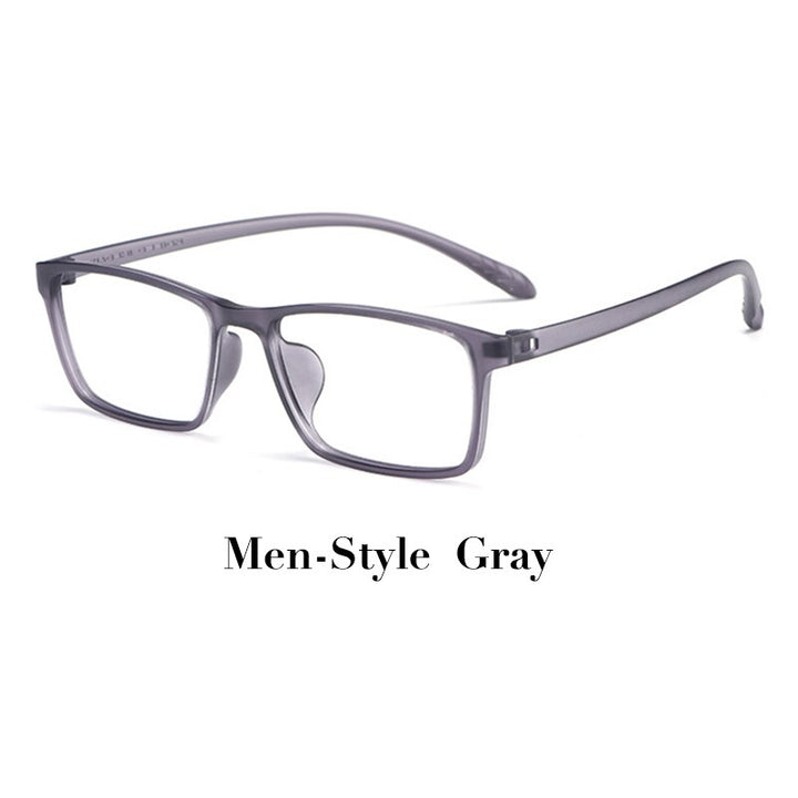 Hotochki Unisex Full Rim TR-90 Resin Frame Eyeglasses X1x2 Full Rim Hotochki MenStyle-Gray
