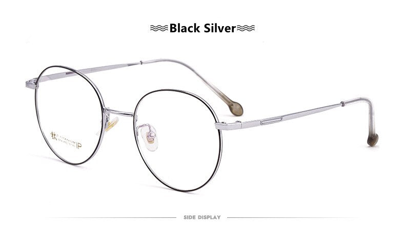 Yimaruili Women's Full Rim Round β Titanium Frame Eyeglasses 2054 Full Rim Yimaruili Eyeglasses