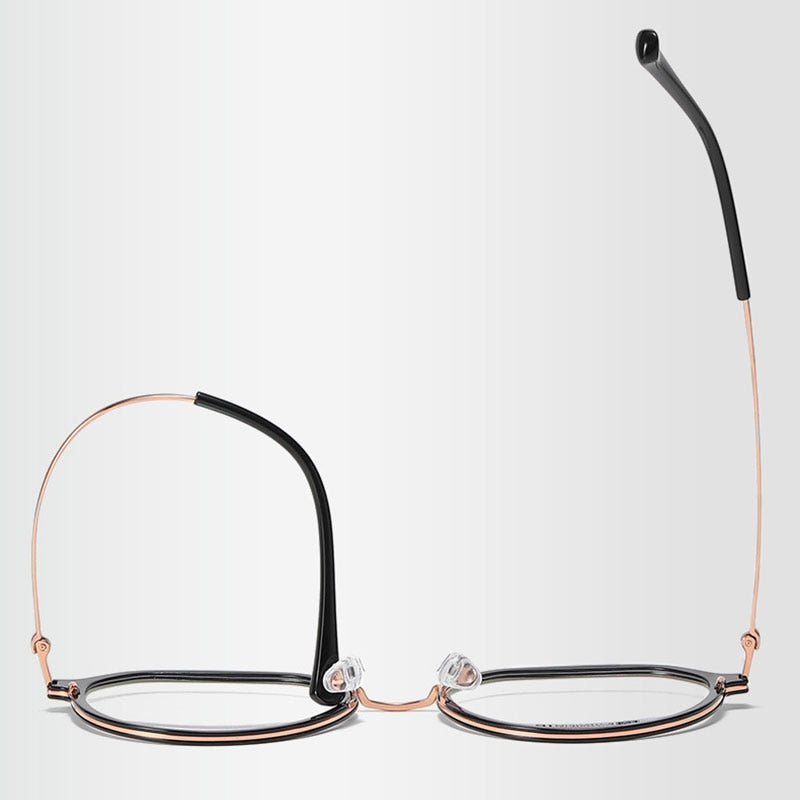 Hotochski Unisex Full Rim Round Beta Titanium Frame Eyeglasses 7012 Full Rim Hotochki
