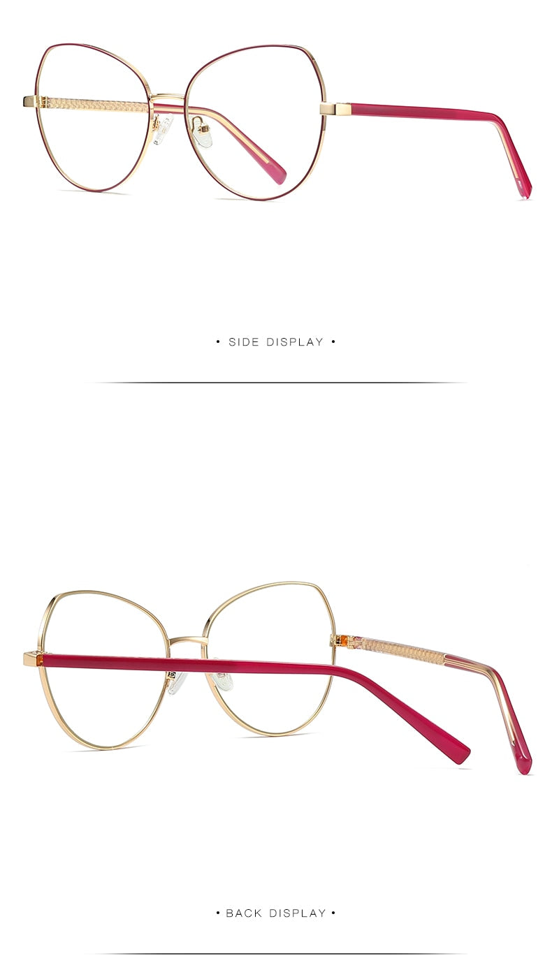 Hotochki Women's Full Rim Cat Eye Alloy Frame Eyeglasses 3001 Full Rim Hotochki