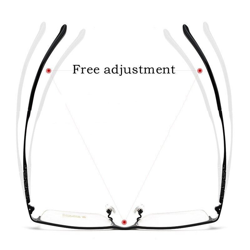 Yimaruili Unisex Semi Rim Round Titanium IP Frame Eyeglasses  HT0178 Semi Rim Yimaruili Eyeglasses