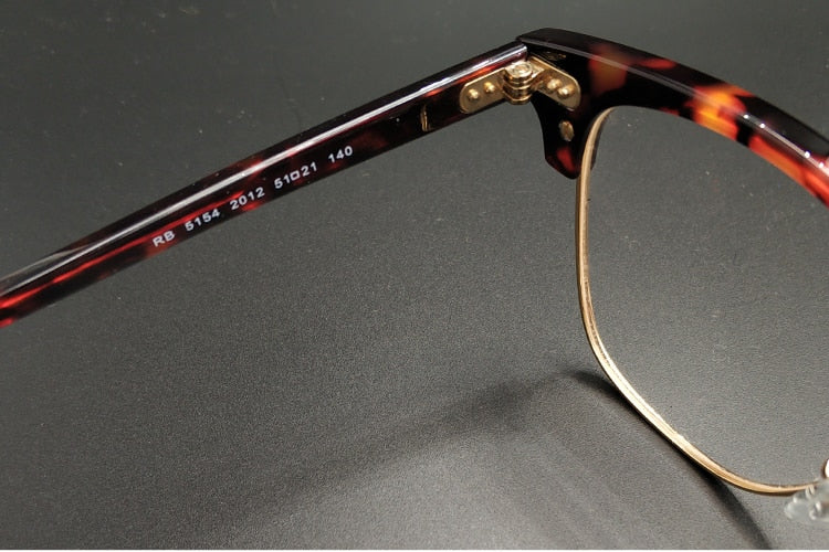 Yujo Unisex Full Rim Square Acetate Horn Eyeglasses 5154 Full Rim Yujo