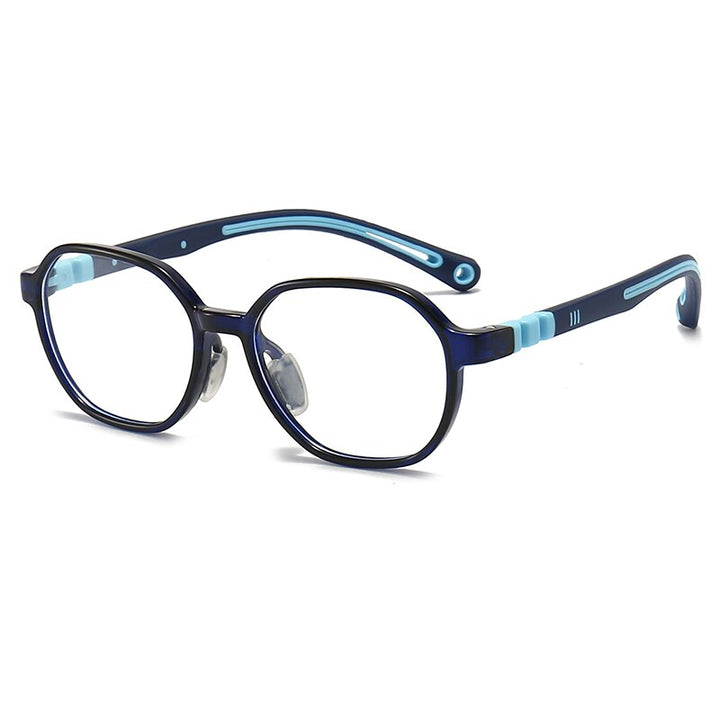 Oveliness Unisex Children's Full Rim Round Tr 90 Titanium Eyeglasses Trd103 Full Rim Oveliness