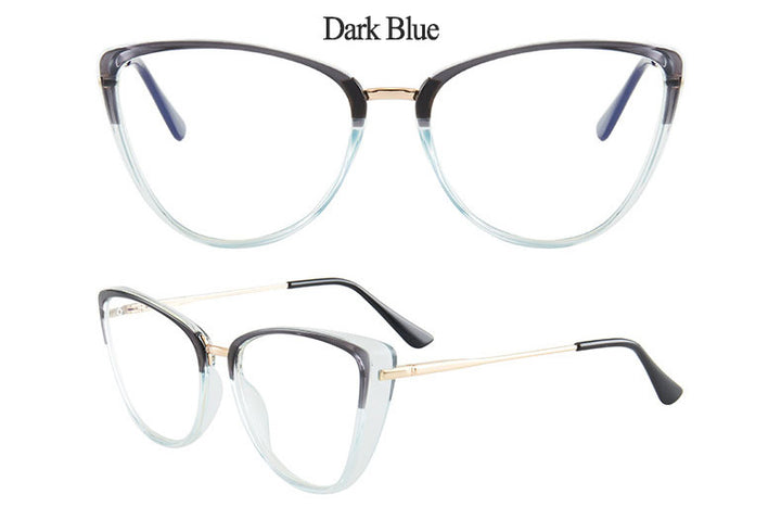 Hotony Women's Full Rim TR 90 Resin Cat Eye Frame Eyeglasses 7033 Full Rim Hotony