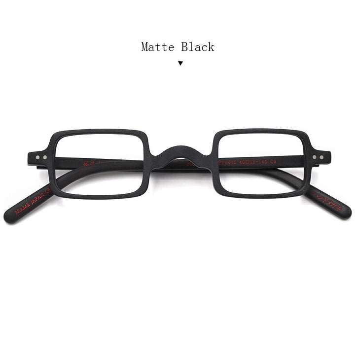 Hdcrafter Unisex Full Rim Square Acetate Wood Frame Eyeglasses Ft6016 Full Rim Hdcrafter Eyeglasses Matte Black