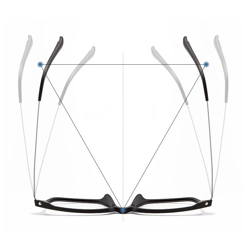 Yimaruili Men's Full Rim Square Titanium Frame Eyeglasses 9822 Full Rim Yimaruili Eyeglasses