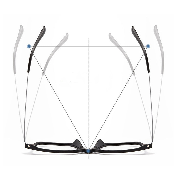 Yimaruili Men's Full Rim Square Titanium Frame Eyeglasses 9822 Full Rim Yimaruili Eyeglasses