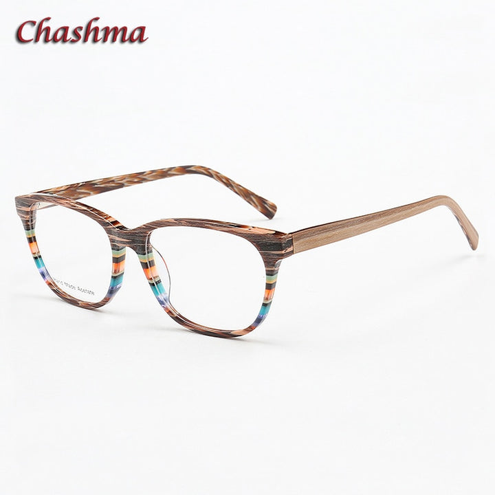 Chashma Ochki Unisex Full Rim Square Cat Eye Acetate Eyeglasses 9224 Full Rim Chashma Ochki