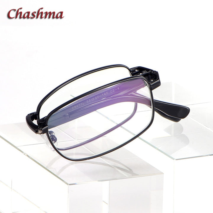 Chashma Ochki Unisex Full Rim Square Titanium Foldable Eyeglasses 8923 Full Rim Chashma Ochki