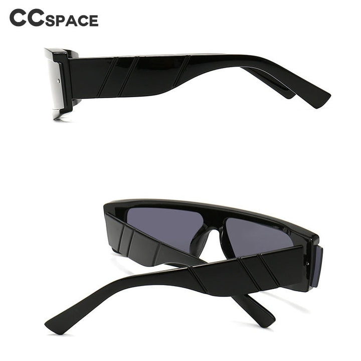 CCspace Unisex Full Rim Square Resin One Lens Steam Punk Frame Sunglasses 46532 Sunglasses CCspace Sunglasses
