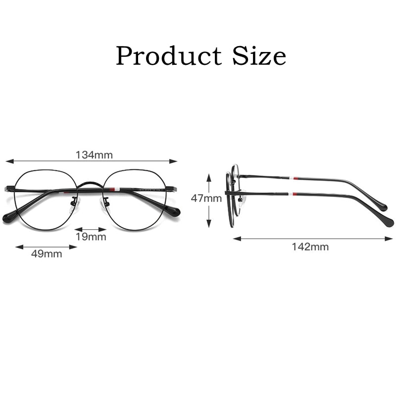 Yimaruili Unisex Full Rim Round Alloy Frame Eyeglasses Y1919 Full Rim Yimaruili Eyeglasses