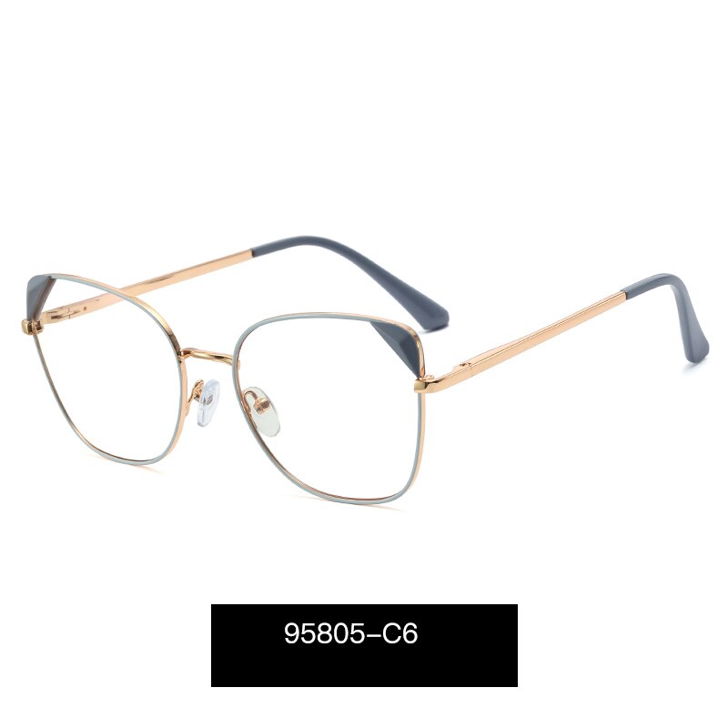 Hotony Women's Full Rim Cat Eye TR 90 Resin Alloy Frame Eyeglasses 95805 Full Rim Hotony C6