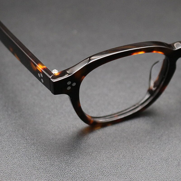 Gatenac Unisex Full Rim Square Acetate Frame Eyeglasses Gxyj684 Full Rim Gatenac