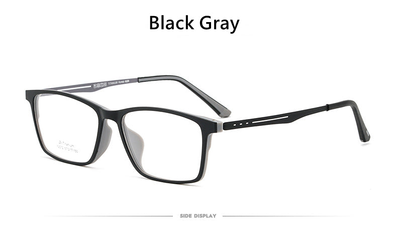 Hdcrafter Men's Full Rim Square Titanium Frame Eyeglasses Y2012 Full Rim Hdcrafter Eyeglasses