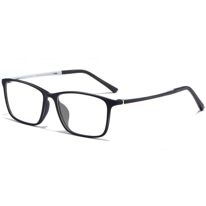 KatKani Unisex Full Rim TR 90 Resin Steel Frame Eyeglasses K1937 Full Rim KatKani Eyeglasses Black Gray  