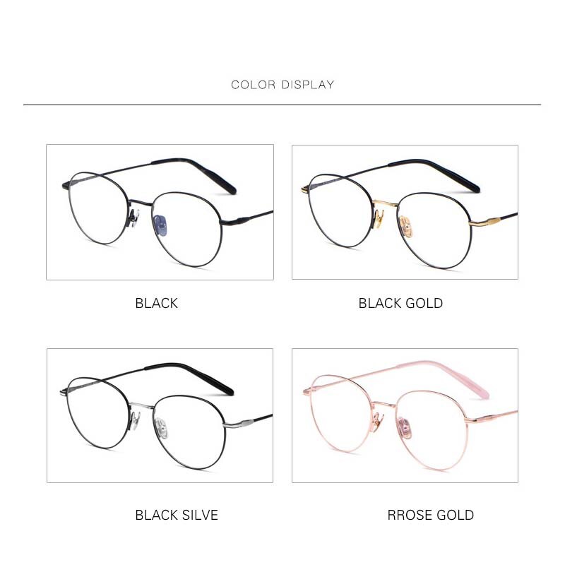 Muzz Unisex Full Rim Round B Titanium Frame Eyeglasses 15022 Full Rim Muzz