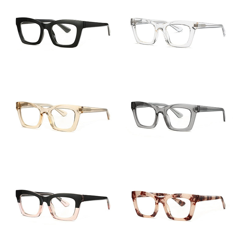 CCspace Women's Full Rim Cat Eye Tr 90 Titanium Frame Eyeglasses 49524 Full Rim CCspace