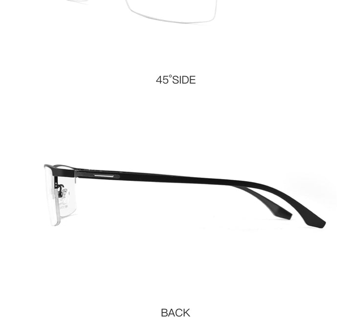 Hotochki Unisex Semi Rim Alloy Frame Eyeglasses P9001 Semi Rim Hotochki