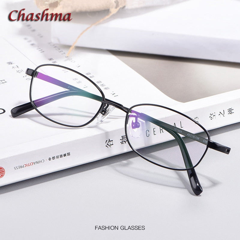 Chashma Ochki Unisex Full Rim Square Titanium Eyeglasses 10196 Full Rim Chashma Ochki