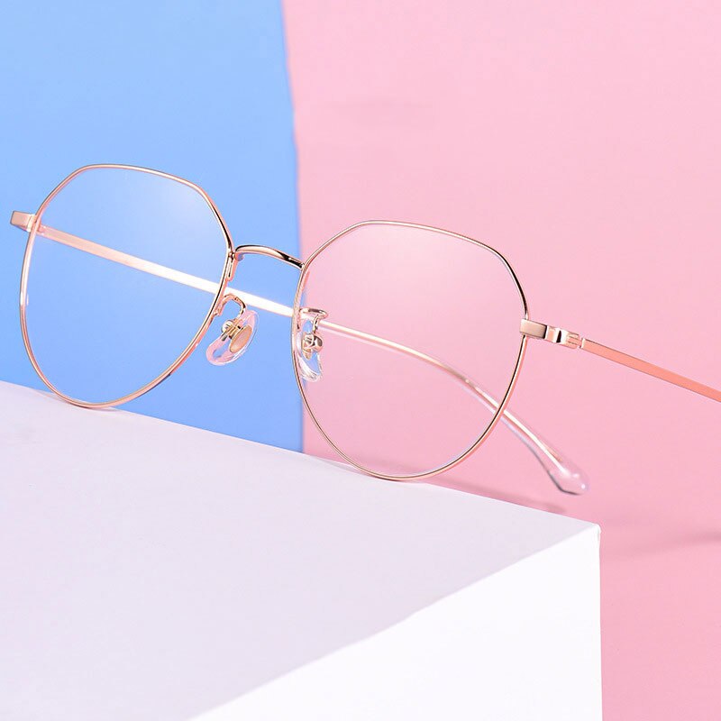 Handoer Unisex Full Rim Oval Round Titanium Eyeglasses 89180 Full Rim Handoer