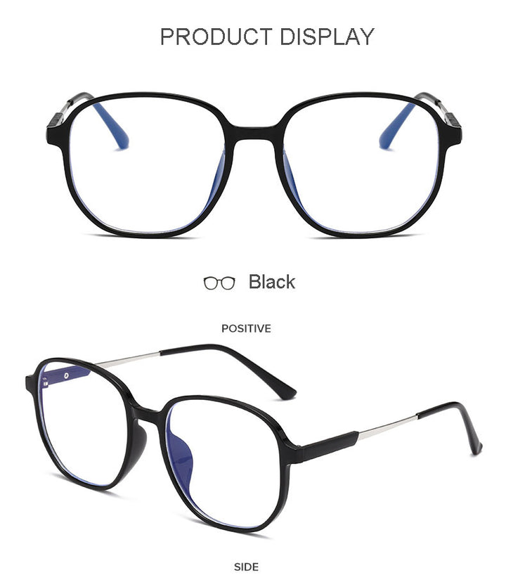 Hotony Unisex Full Rim Polygonal Square TR 90 Resin Frame Eyeglasses 60153 Full Rim Hotony