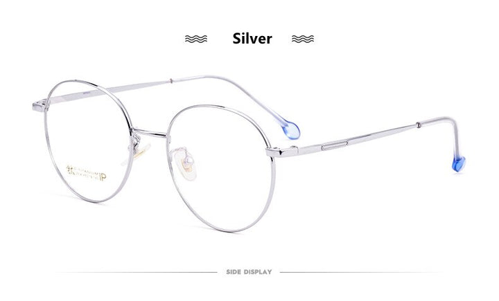 Yimaruili Women's Full Rim Round β Titanium Frame Eyeglasses 2054 Full Rim Yimaruili Eyeglasses