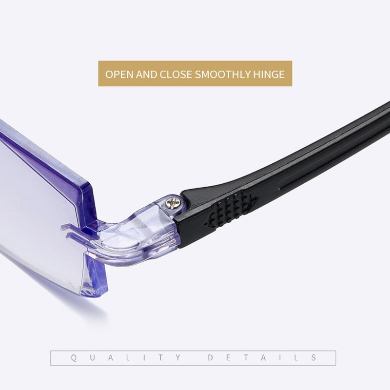 Iboode Women's Rimless Square Acetate Reading Glasses 5132 Reading Glasses Iboode