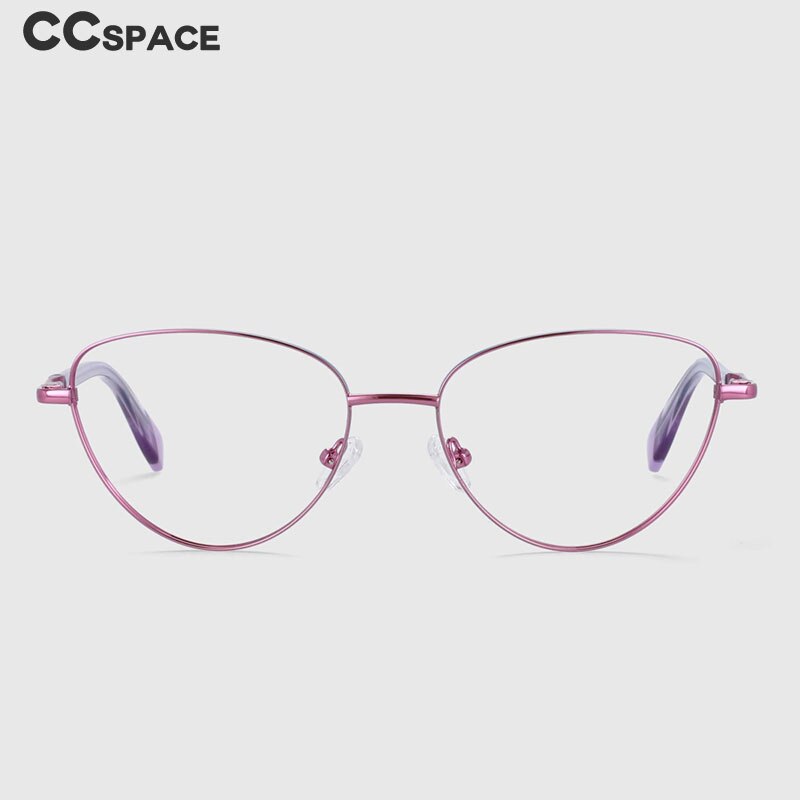 CCspace Women's Full Rim Cat Eye Alloy Frame Eyeglasses 53997 Full Rim CCspace