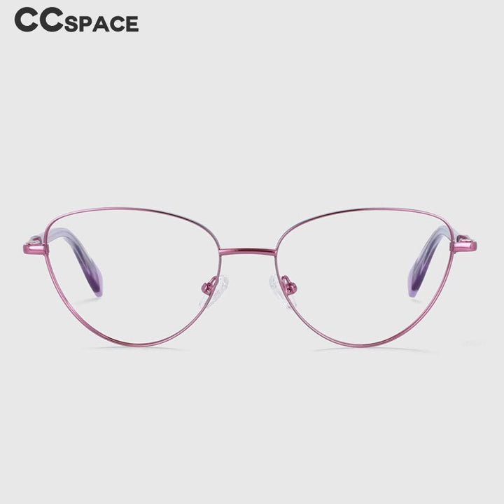 CCspace Women's Full Rim Cat Eye Alloy Frame Eyeglasses 53997 Full Rim CCspace