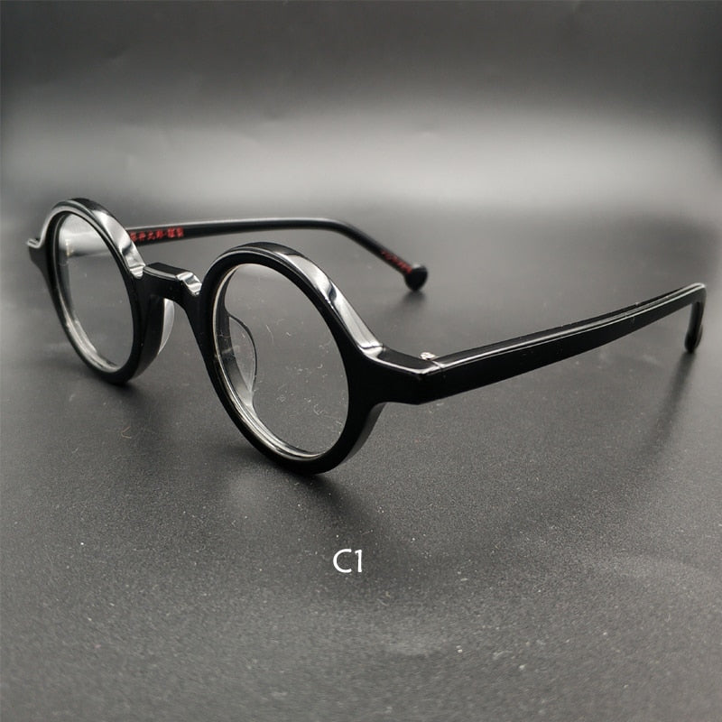 Yujo Unisex Full Rim Small Round Eyeglasses Acetate Y916 Full Rim Yujo C1 China