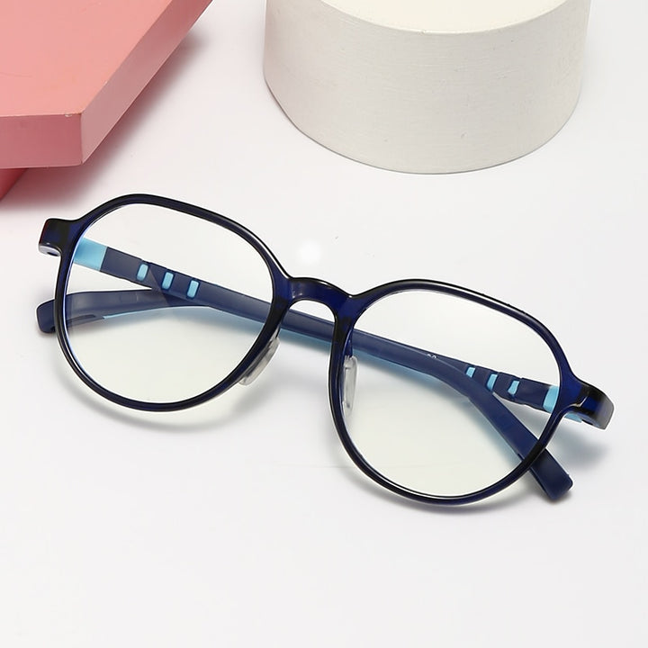 Oveliness Unisex Children's Full Rim Round Square Tr 90 Titanium Eyeglasses Trd110 Full Rim Oveliness