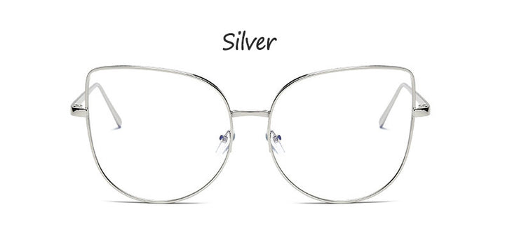 Hotony Women's Full Rim Alloy Cat Eye Frame Eyeglasses 3449 Full Rim Hotony