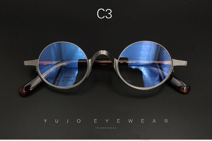 Yujo Unisex Semi Rim Square Titanium Eyeglasses Y024 Semi Rim Yujo C3 China