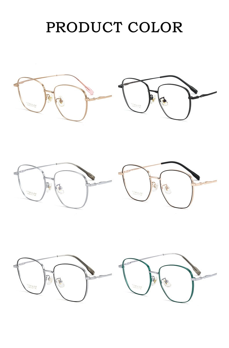 Yimaruili Unisex Full Rim Square Titanium Frame Eyeglasses 02K5016 Full Rim Yimaruili Eyeglasses
