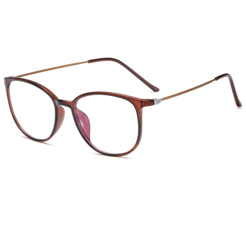 Yimaruili Unisex Full Rim Acetate Frame Myopic Or Presbyopic Anti Blue Light Reading Glasses Y872 Reading Glasses Yimaruili Eyeglasses Tea 0