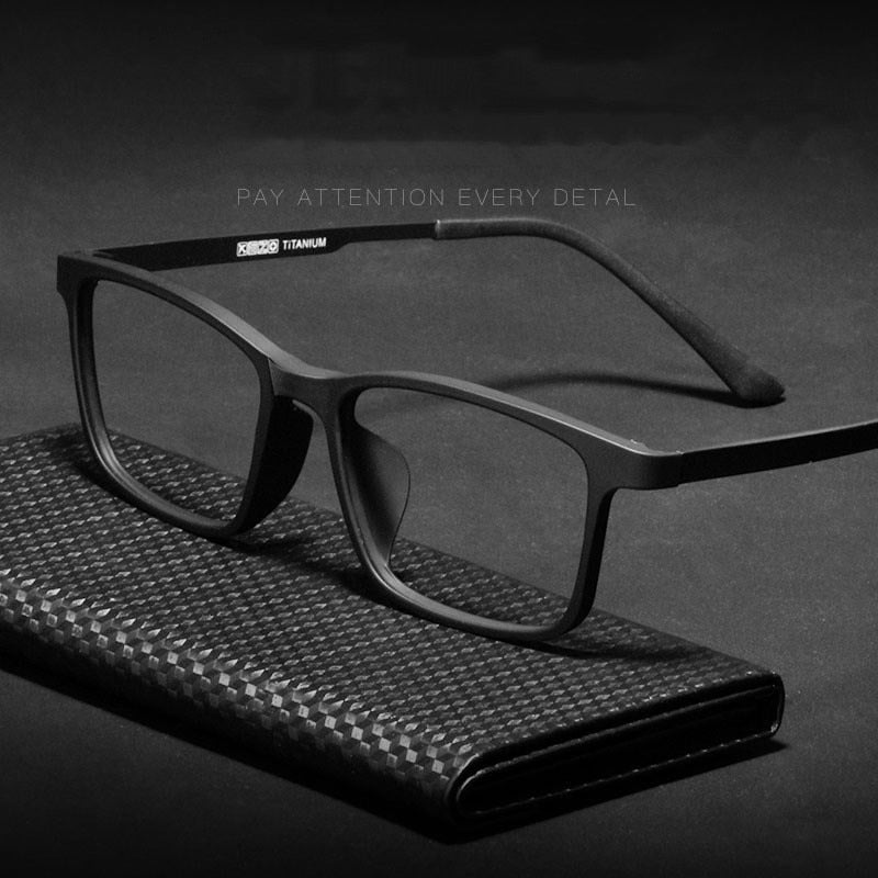 Yimaruili Unisex Full Rim Small Square Titanium Eyeglasses HR3058 Full Rim Yimaruili Eyeglasses