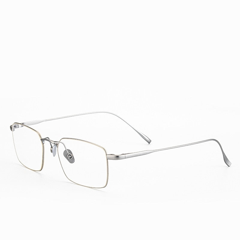Yimaruili Men's Full Rim Titanium Alloy Frame Eyeglasses SC10T Full Rim Yimaruili Eyeglasses SILVER