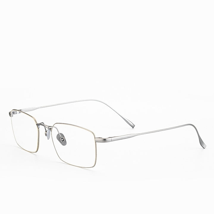 Yimaruili Men's Full Rim Titanium Alloy Frame Eyeglasses SC10T Full Rim Yimaruili Eyeglasses SILVER