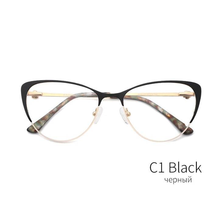 Kansept Metal Women Metal Glasses Frame Cat Eye Eyeglasses Frame 8045 Full Rim Kansept 8045C1
