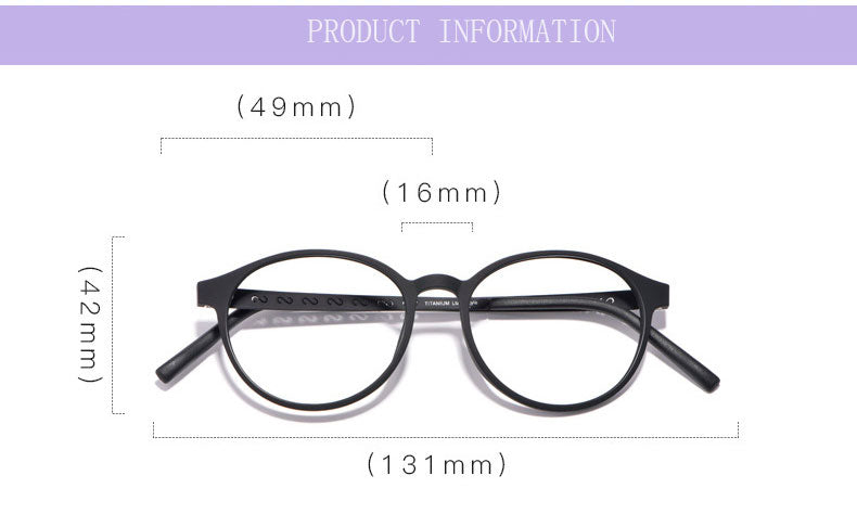 Hotony Unisex Full Rim TR 90 Resin Titantium Temple Frame Eyeglasses 8868 Full Rim Hotony
