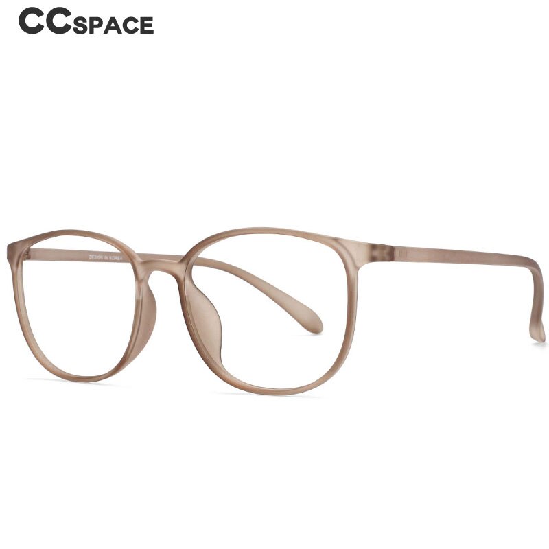 CCspace Unisex Full Rim Round Square Tr 90 Titanium Frame Eyeglasses 53870 Full Rim CCspace