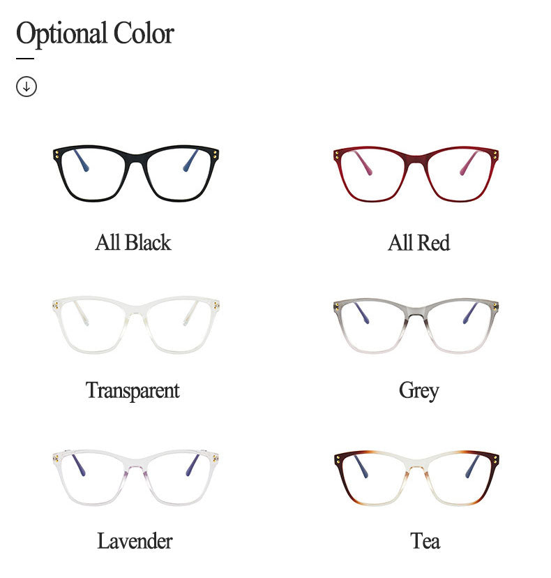 Hotony Women's Full Rim TR 90 Resin Cat Eye Frame Eyeglasses 7032 Full Rim Hotony