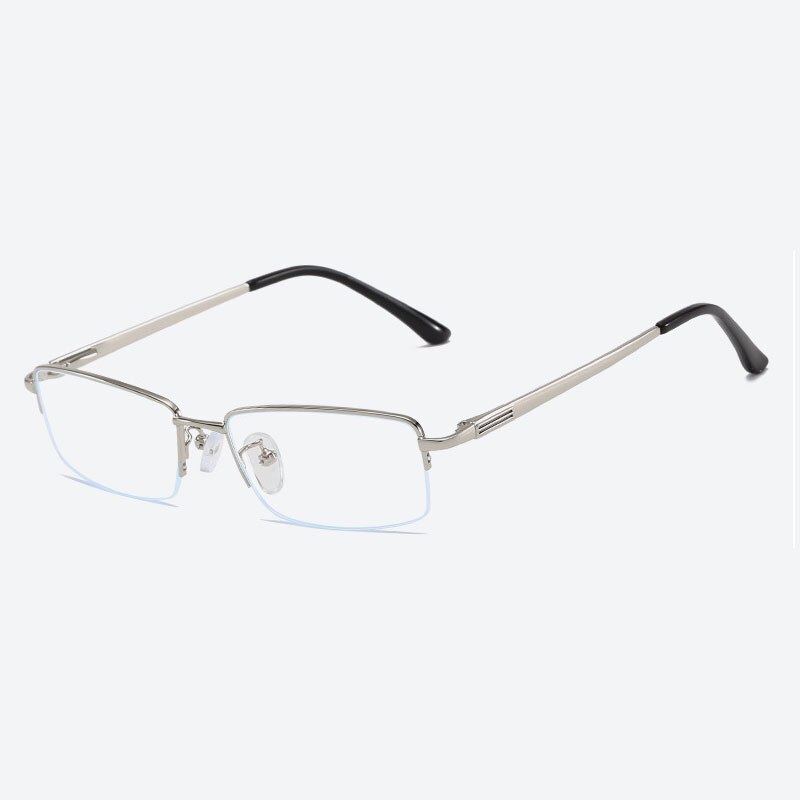 Handoer Unisex Semi Rim Rectangle Alloy Eyeglasses Semi Rim Handoer