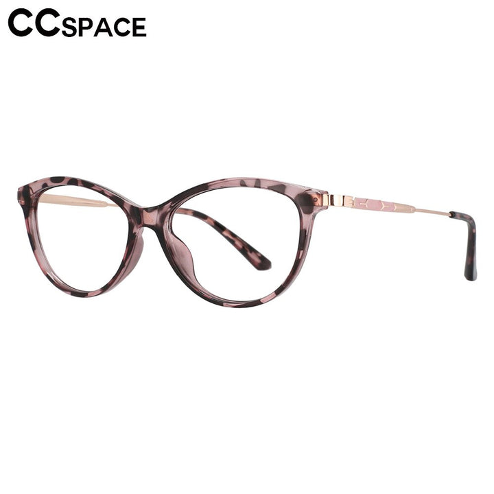 CCspace Unisex Full Rim Cat Eye Tr 90 Titanium Frame Eyeglasses 53754 Full Rim CCspace
