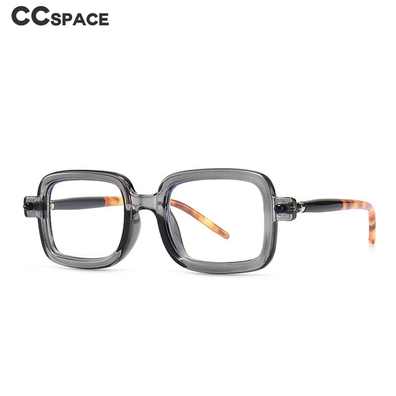 CCspace Unisex Full Rim Rectangle Resin Frame Eyeglasses 53979 Full Rim CCspace