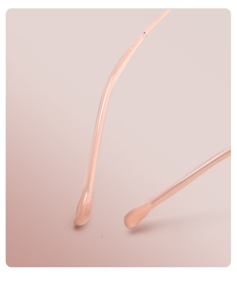 Yimaruili Women's Semi Rim Alloy Frame Eyeglasses 8020Z Semi Rim Yimaruili Eyeglasses