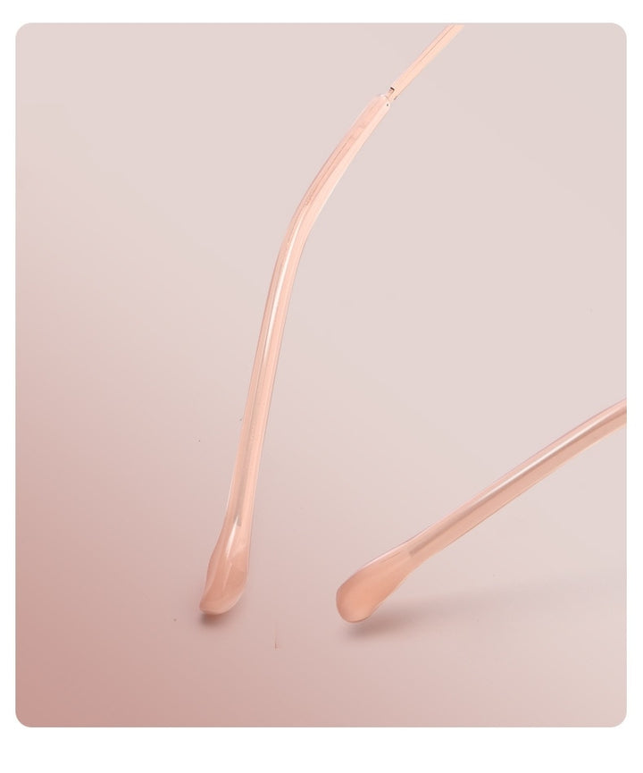 Yimaruili Women's Semi Rim Alloy Frame Eyeglasses 8020Z Semi Rim Yimaruili Eyeglasses